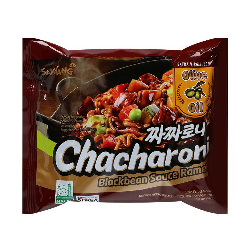 Lamen Coreano Chacharoni Samyang com Tempero de Feijão Preto Tostato - 140 gramas