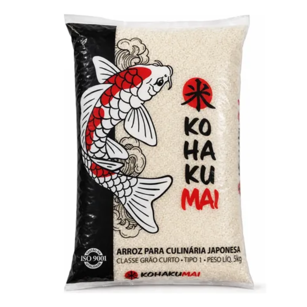 Arroz para Culinária Japonesa Kohakumai Grão Curto Tipo 1 Dickow - Pacote 5 kg