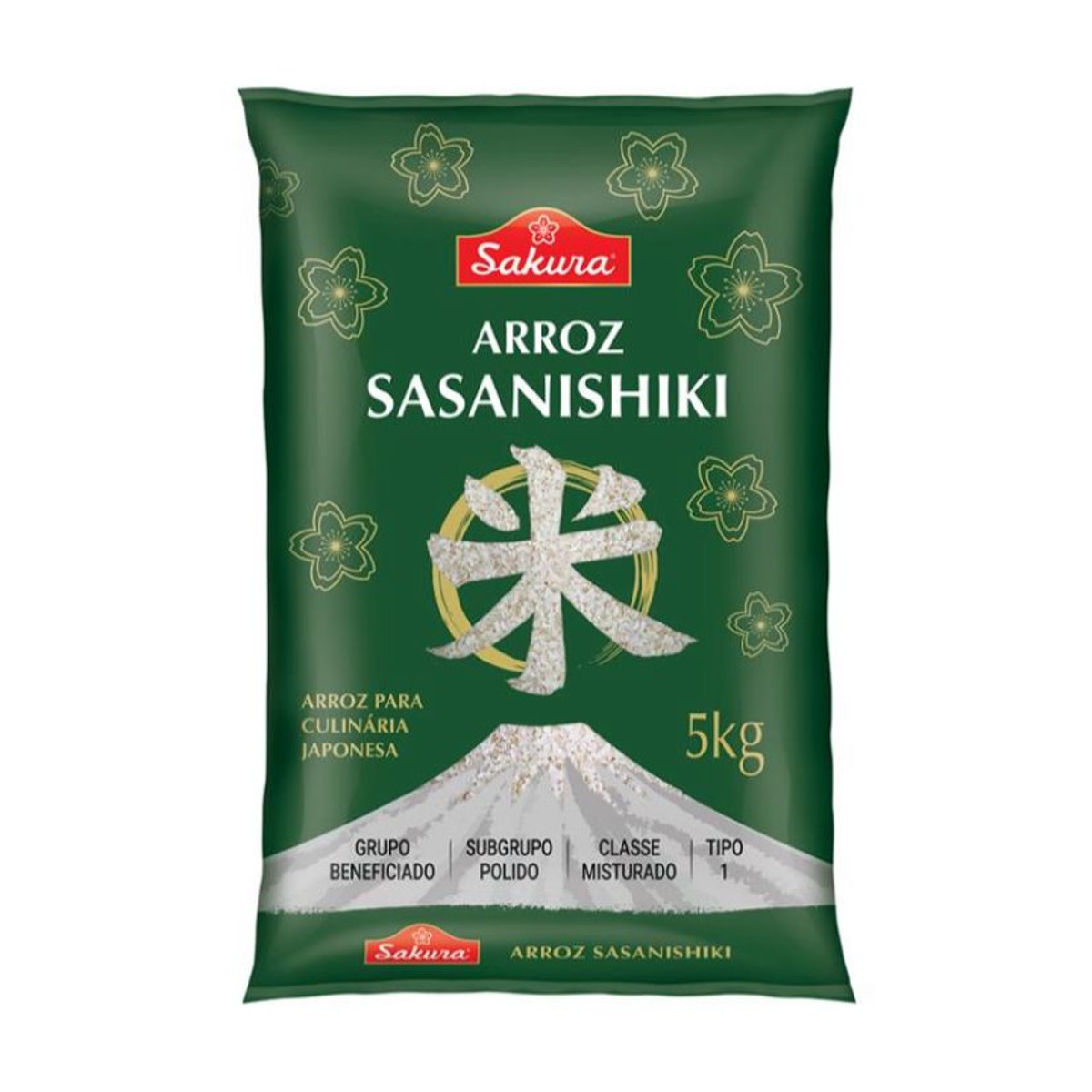 Arroz tipo Japonês Sasanishiki Premium Sakura Grão Curto - 5Kg