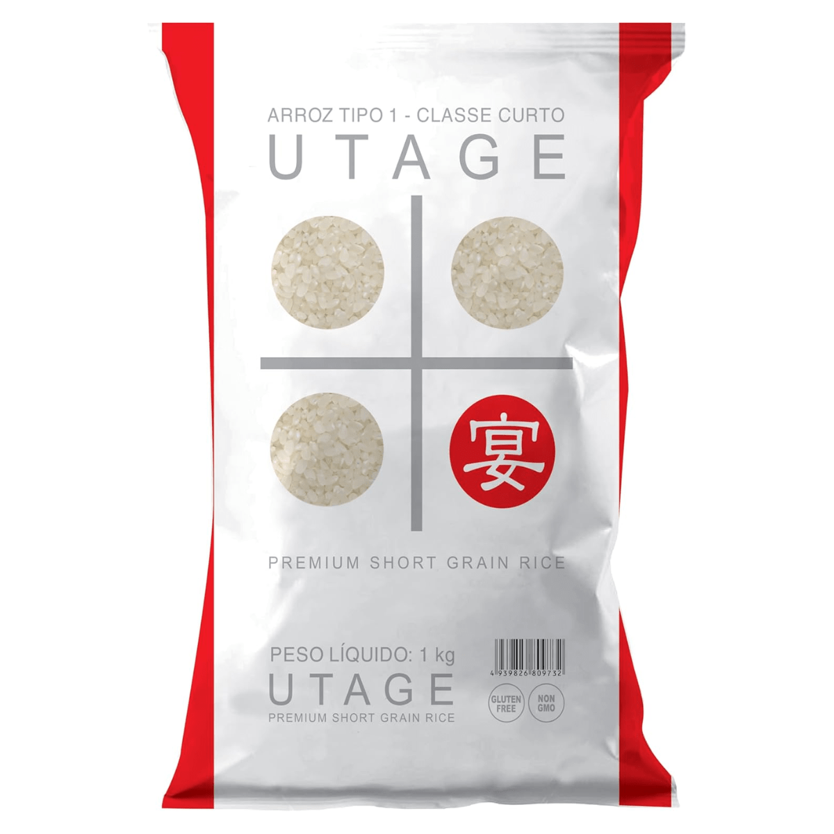 Arroz tipo Japonês Utage Premium  Grão Curto Tipo 1 - 1Kg