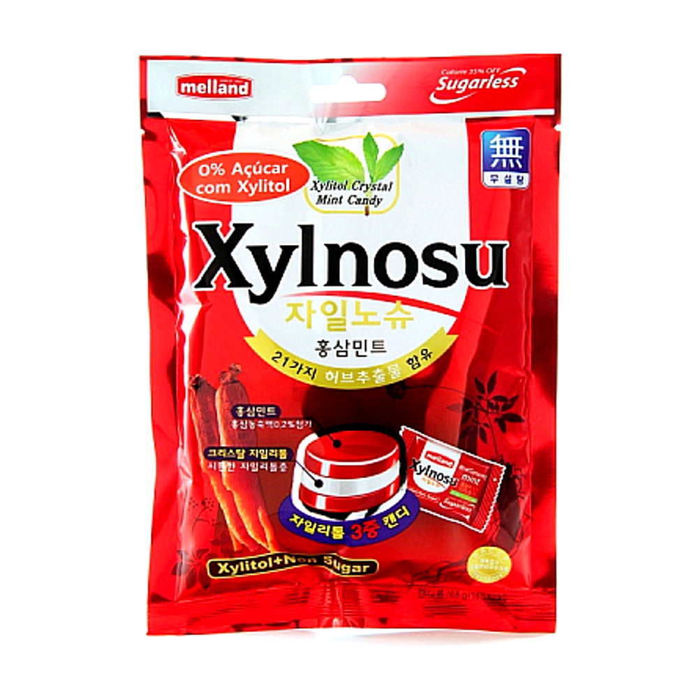 Bala Diet Sabor Ginseng Red Xylnosu Mint - 68 gramas