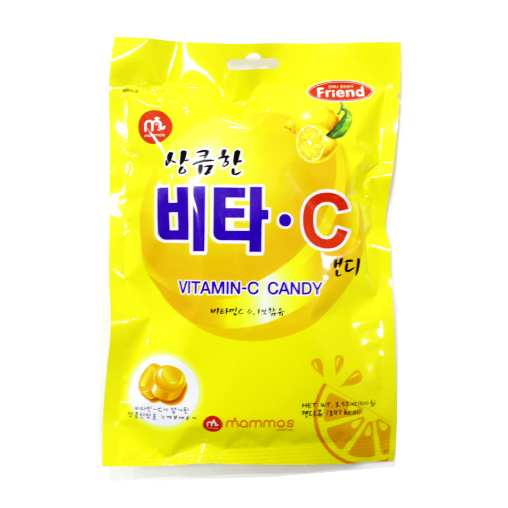 Bala Coreana Vitamina C Sabor Limão Mammos - 100 gramas
