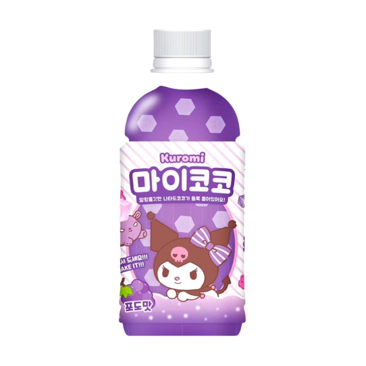 Bebida Pronta Saborizada de Uva com pedaços de Coco Sanrio - 340mL