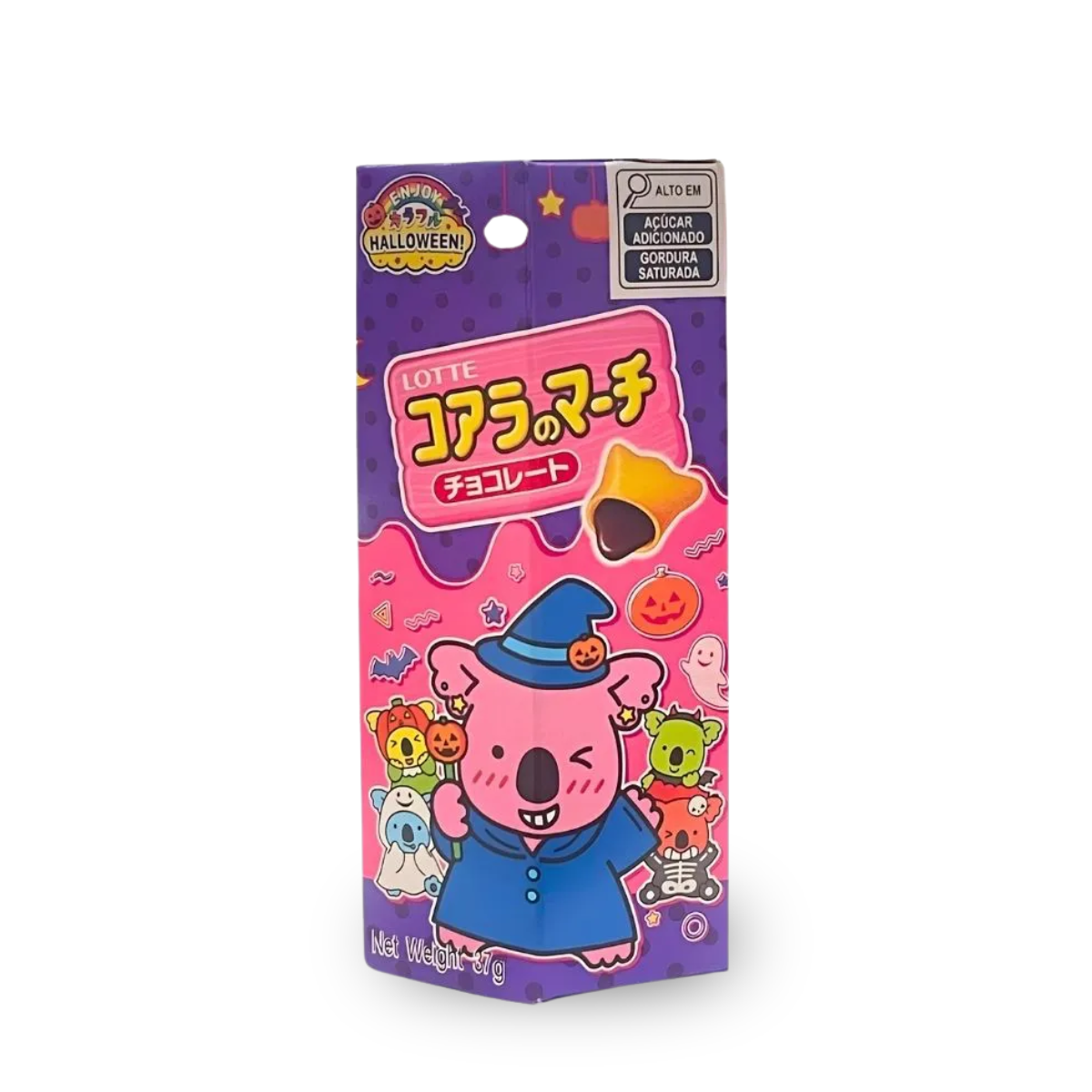 Biscoito Koala com Recheio Chocolate Versão Limitada Halloween Lotte - 37 gramas