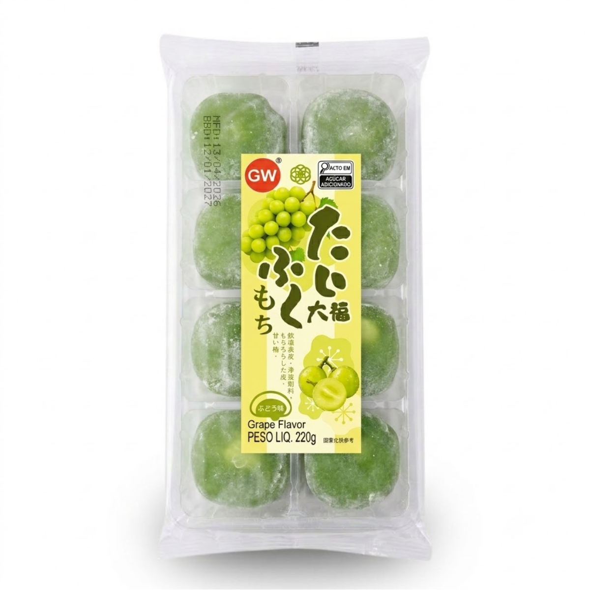 Bolinho de Arroz Moti Sabor Uva GW (8 Unidades) - 220 Gramas