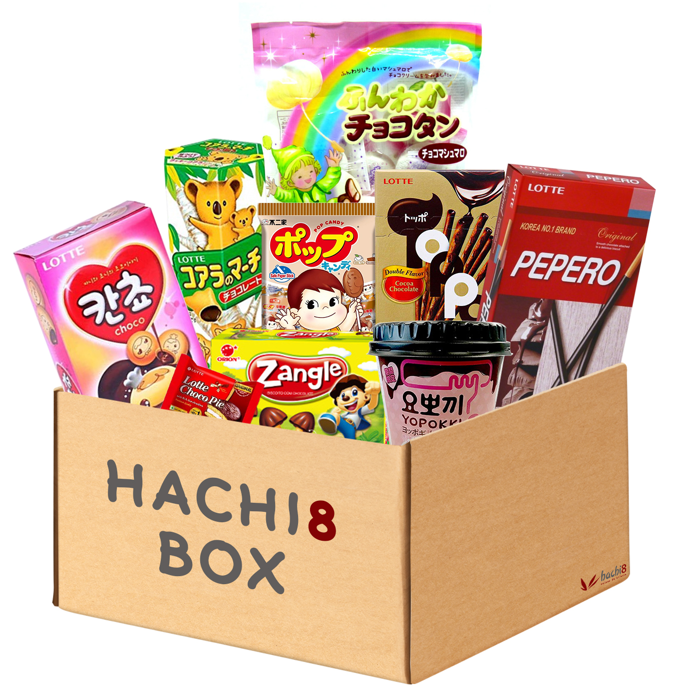 Kit de Doces e Biscoitos Hachi8 Box  - Versão Chocolate