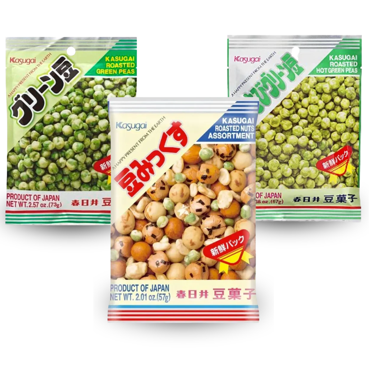 Kit de Petisco Japonês Kasugai - 3 Sabores