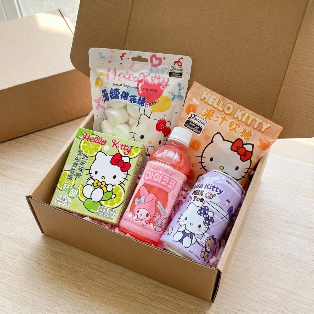 Kit de Snacks Sanrio Hachi8 Box Especial 2 - Versão Hello Kitty