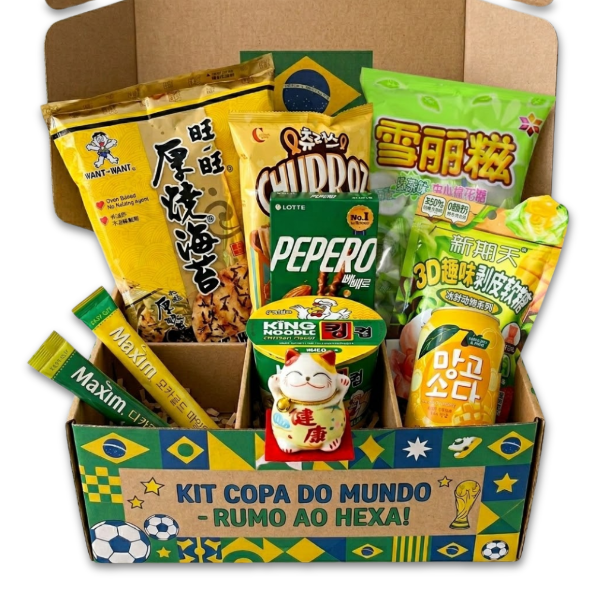 Kit Produtos Orientais Hachi8 Box - Versão Comemorativa Copa do Mundo 2026 versão HEXA