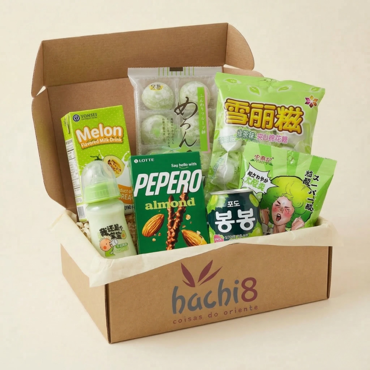 Kit Produtos Orientais Hachi8 Box - Versão Comemorativa Dia do Consumidor Produtos Cor Verde