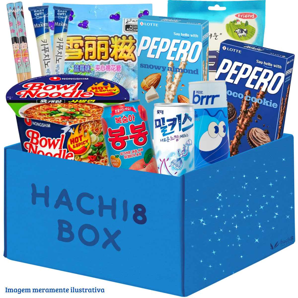 Kit Produtos Orientais Hachi8 Box - Versão Comemorativa Produtos Cor Azul