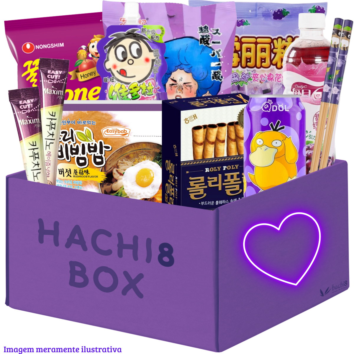 Kit Produtos Orientais Hachi8 Box - Versão Comemorativa Produtos Cor Roxa