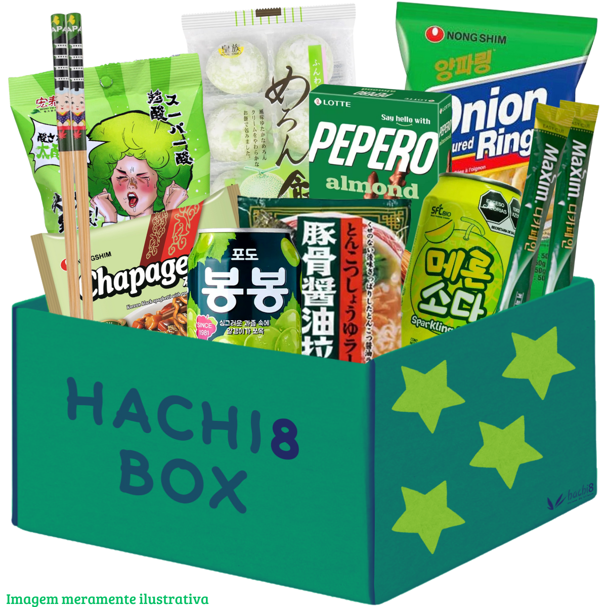 Kit Produtos Orientais Hachi8 Box - Versão Comemorativa Produtos Cor Verde 4