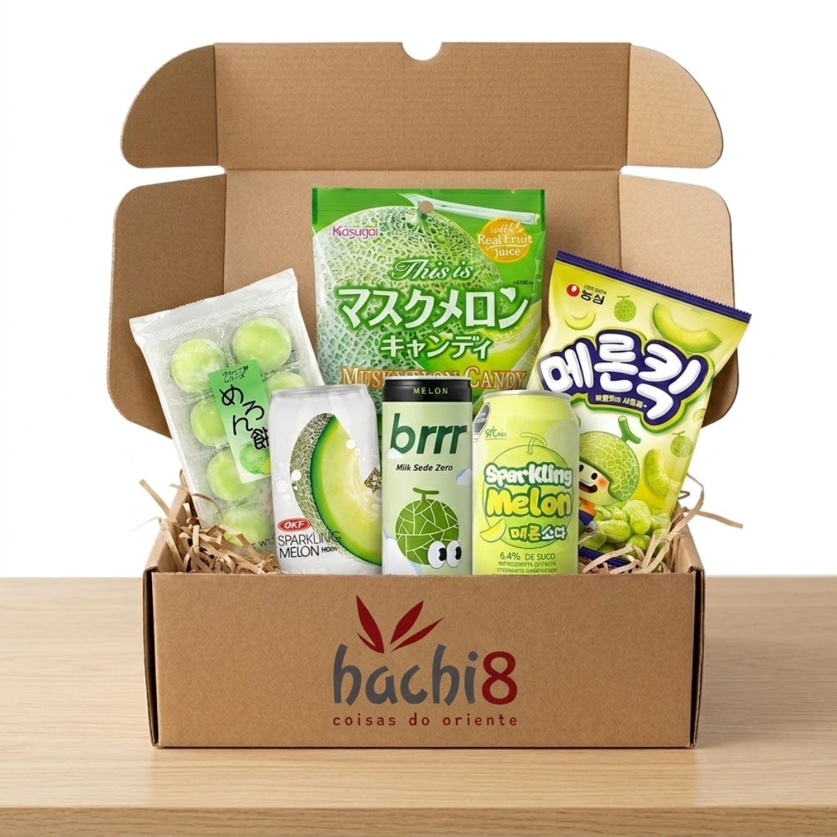 Kit Produtos Orientais Hachi8 Box - Versão Sabor Melão