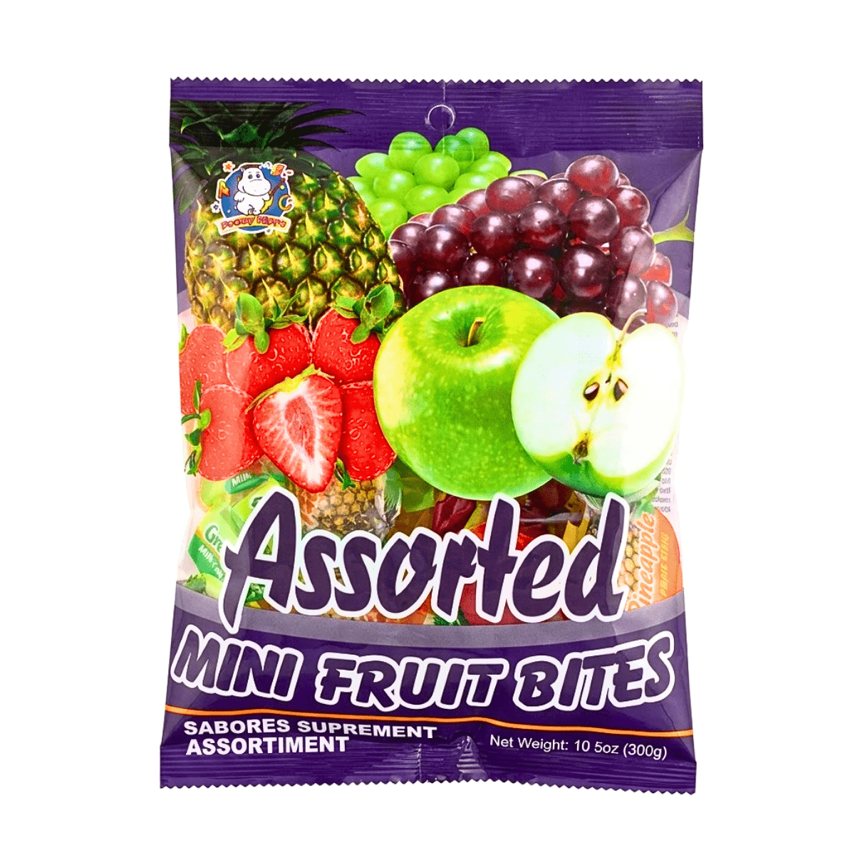 Mini Gelatina de Frutas com Coco Sabores Sortidas Mini Fruit Bites – 300 gramas
