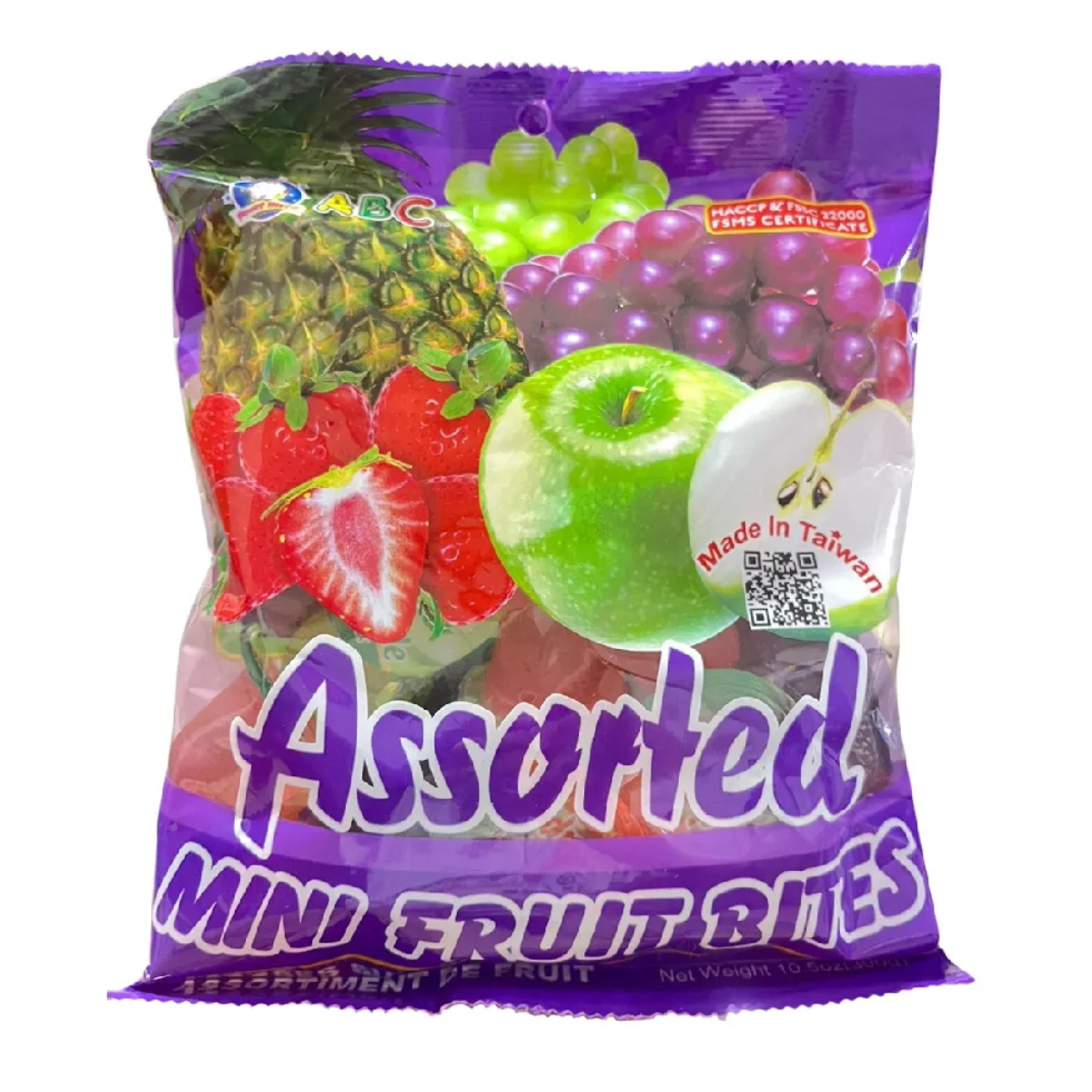 Mini Gelatinas de Frutas com Coco Sabores Sortidas Mini Fruit Bites  – 300 gramas