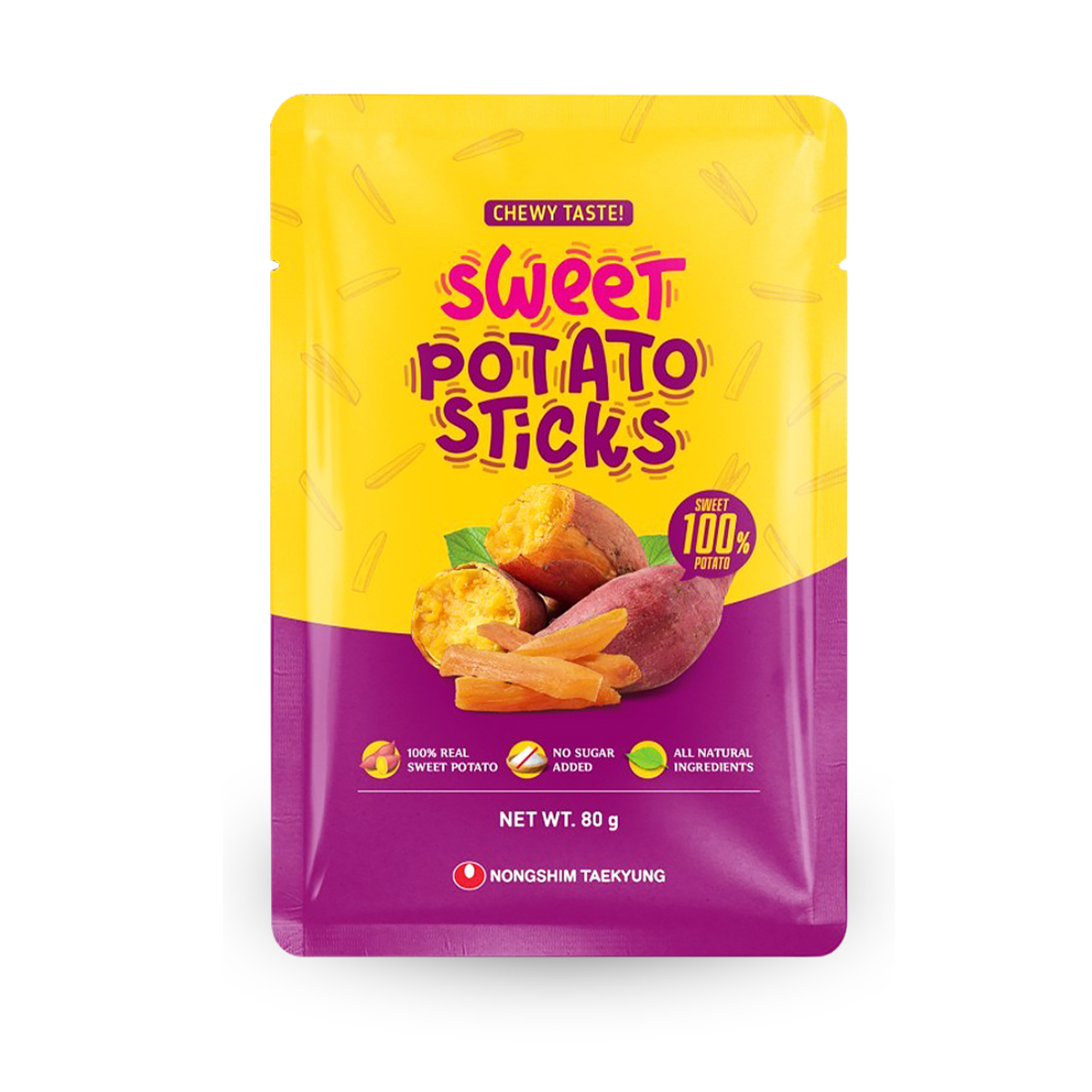 Palito de Batata Doce Snack Nongshim - 80 Gramas