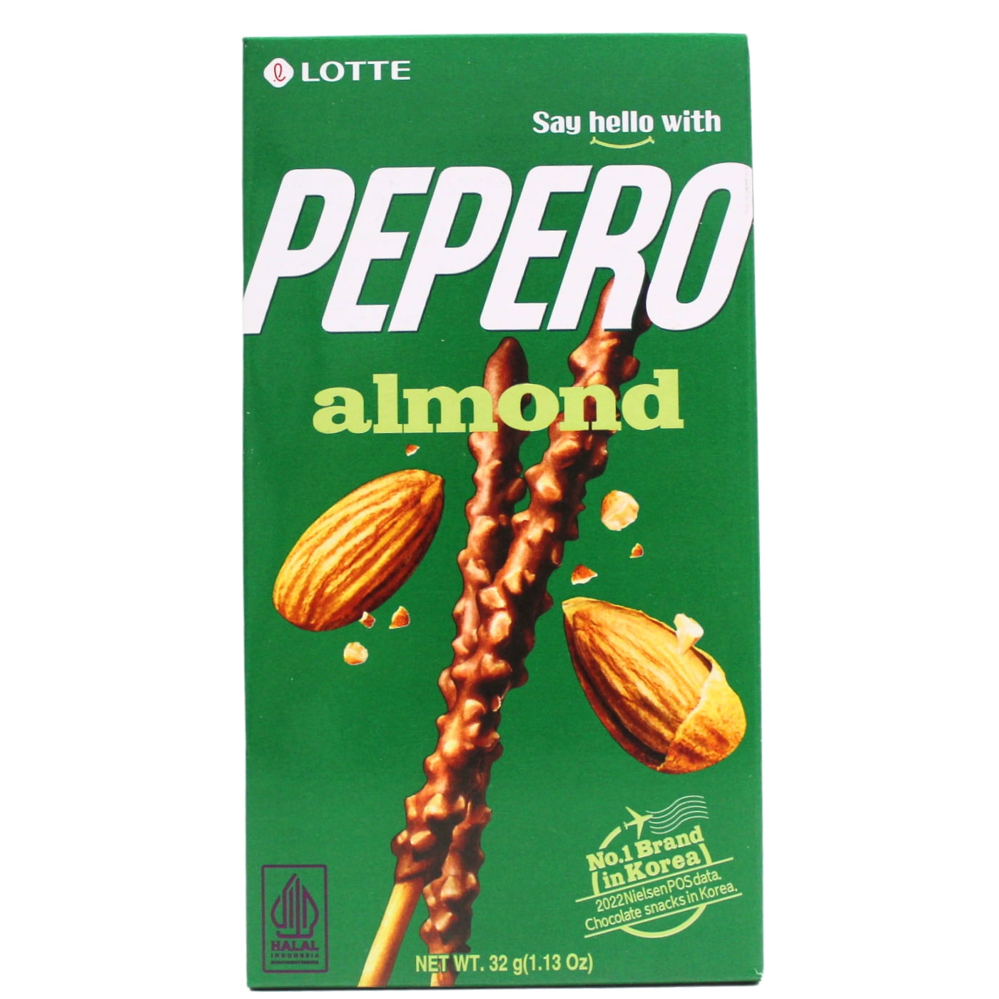 Pepero Biscoito Palito Chocolate & Amêndoa Almond - 32g