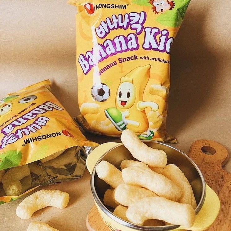 Salgadinho Importado Coreano de Milho Sabor Banana Kick - Hachi8