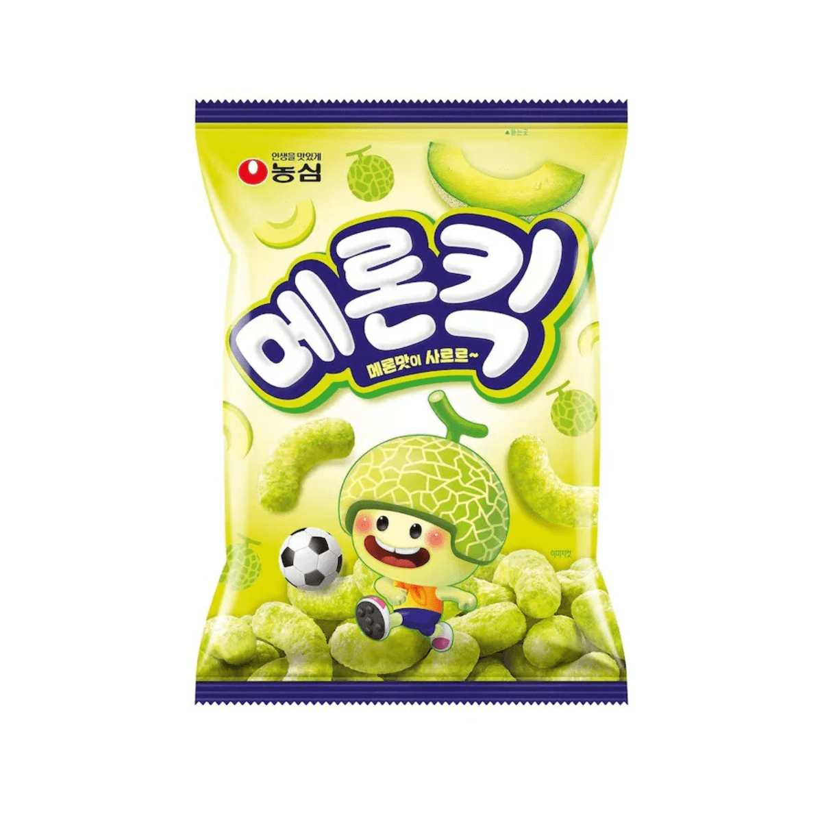 Salgadinho Coreano Sabor Melão Nongshim Melon Kicks - 45 gramas