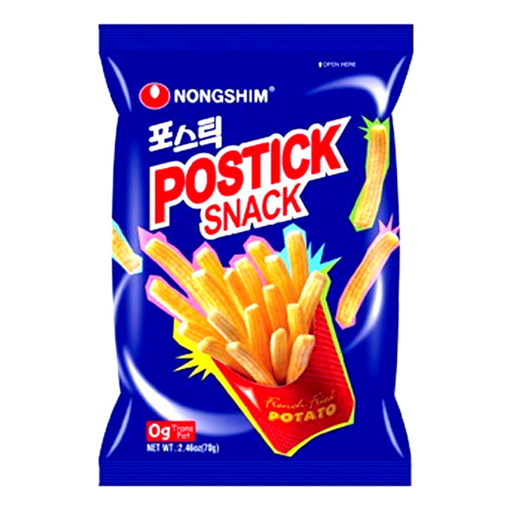 Salgadinho Coreano Batata Frita Postick Nongshim - 70 gramas