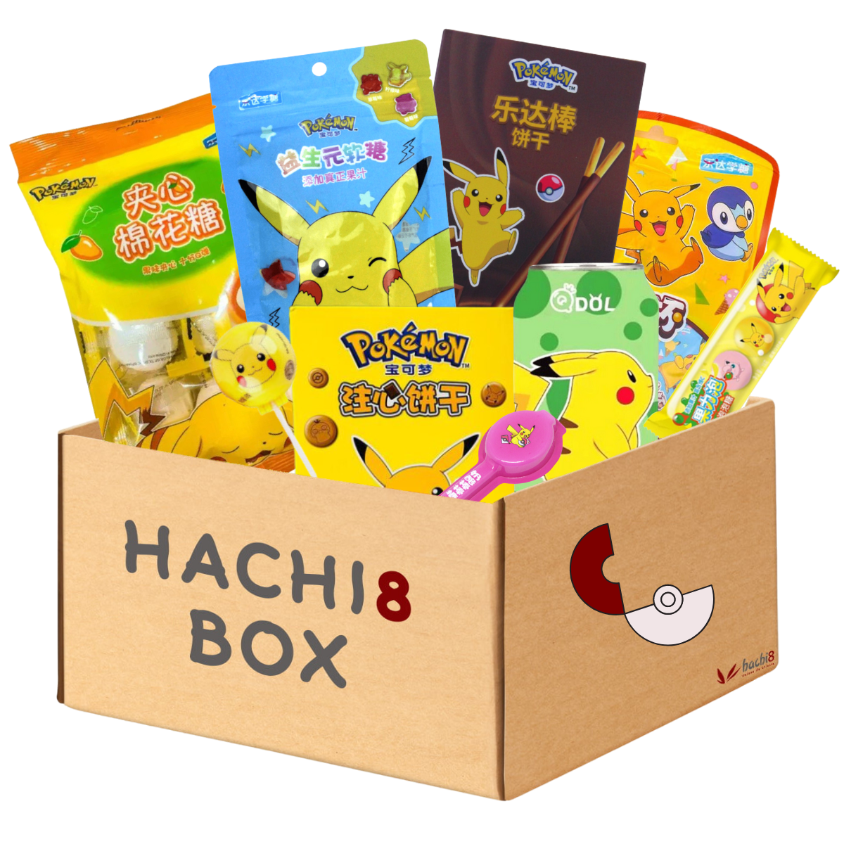 Super Kit Pokémon de Snacks Importados Doces Orientais - 9 Itens