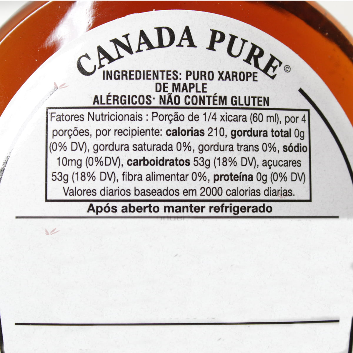 Xarope De Bordo Maple Syrup 100% Canada Pure - Xarope de Bordo