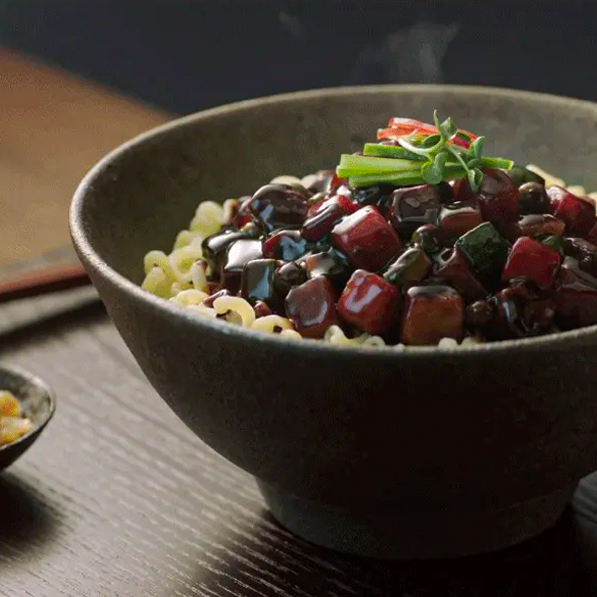 Caixa de Lamen Coreano Jjajangmen Tipo Chajangmen Paldo 200 gramas