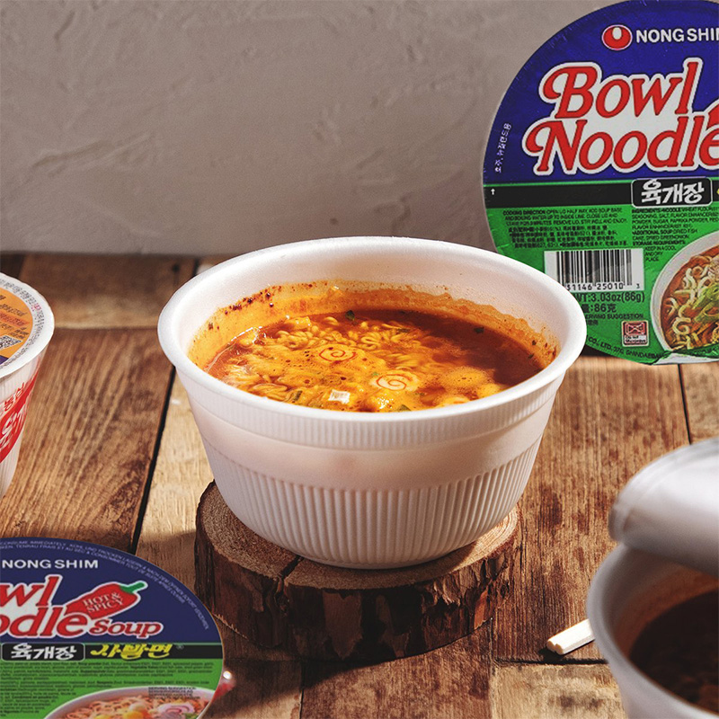 Caixa Lamen Coreano Bowl Noodle Soup Nongshim Hot & Spicy 100g
