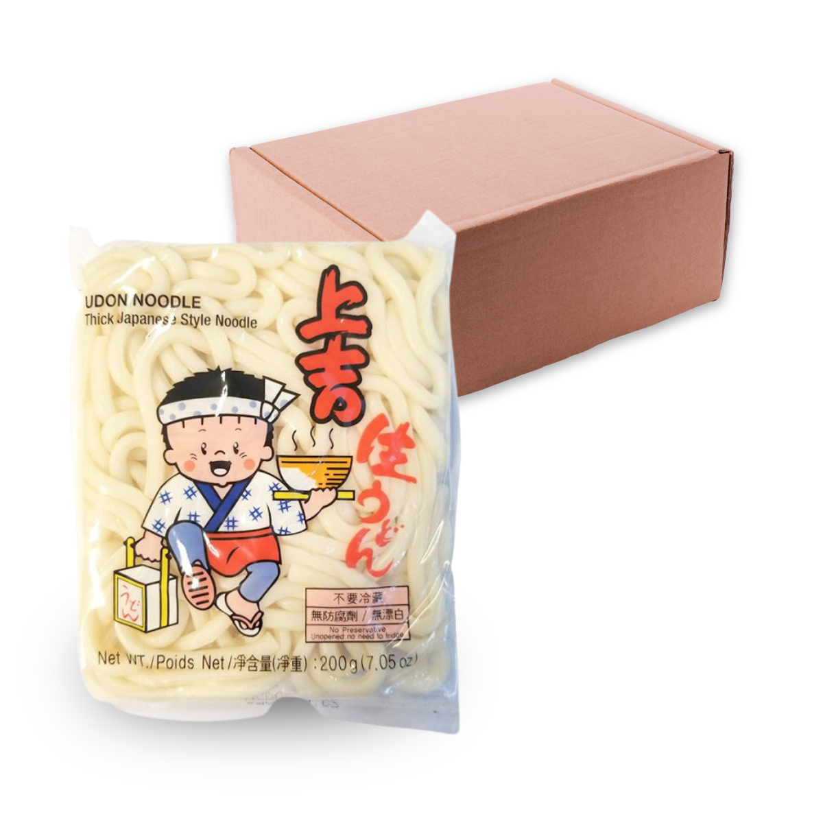 Caixa Macarrão Oriental Fresh Udon estilo Japonês Pré-Cozido sem Tempero 200 gramas - 30 Pacotes