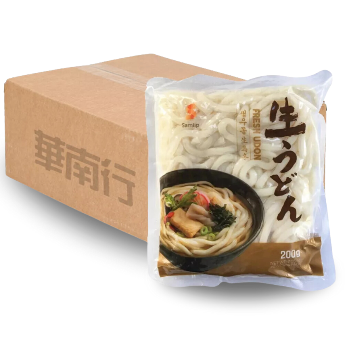 Caixa Macarrão Oriental Fresh Udon Pré-Cozido sem Tempero 200 gramas - 30 Pacotes