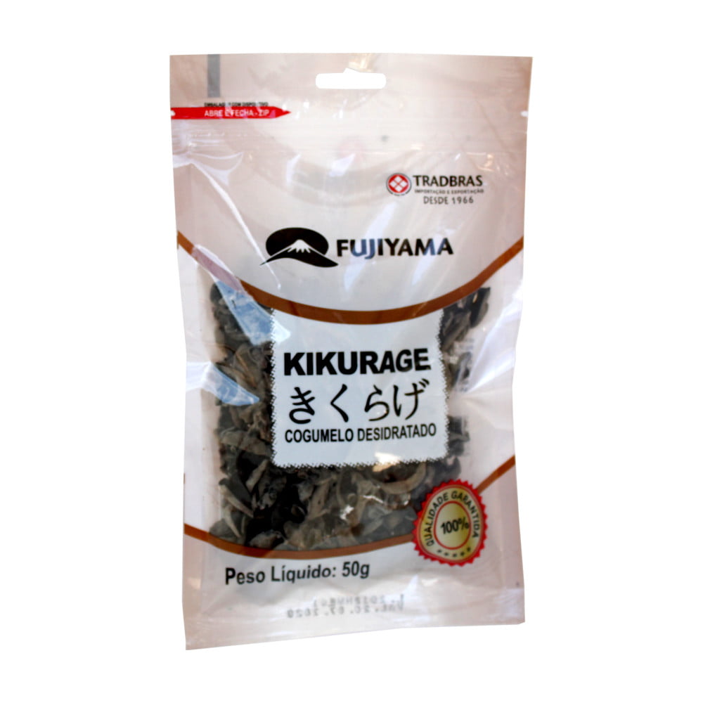 Cogumelo Desidratado Seco Kikurage Funghi - 50 gramas