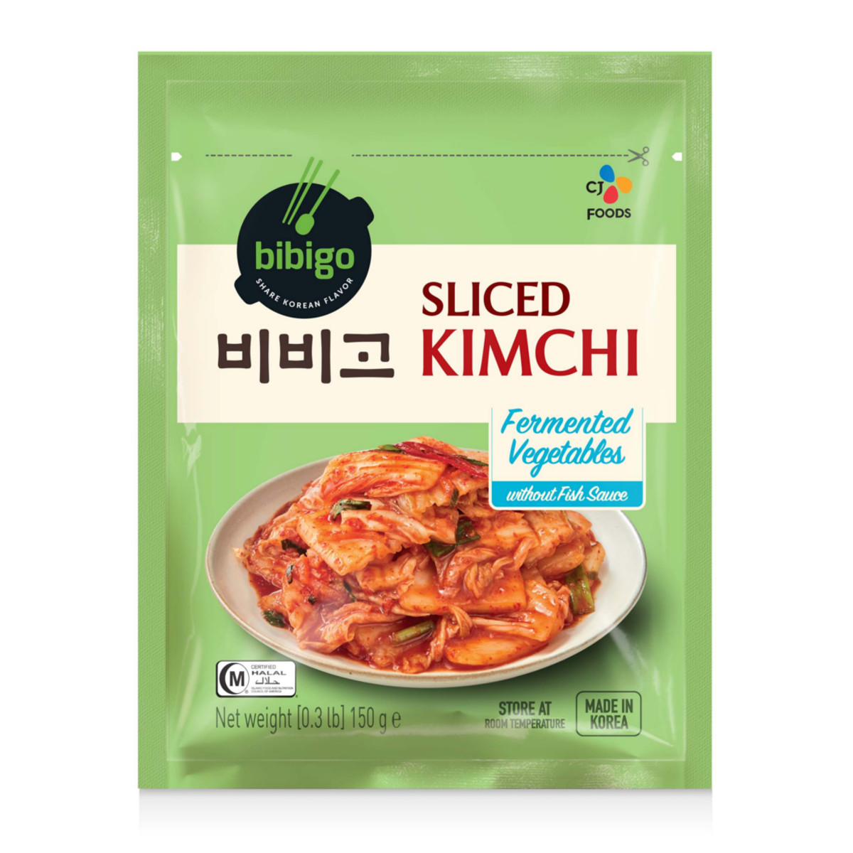 Conserva de Kimchi Fatiado Coreano Acelga Condimentada Apimentada Bibigo - 150g