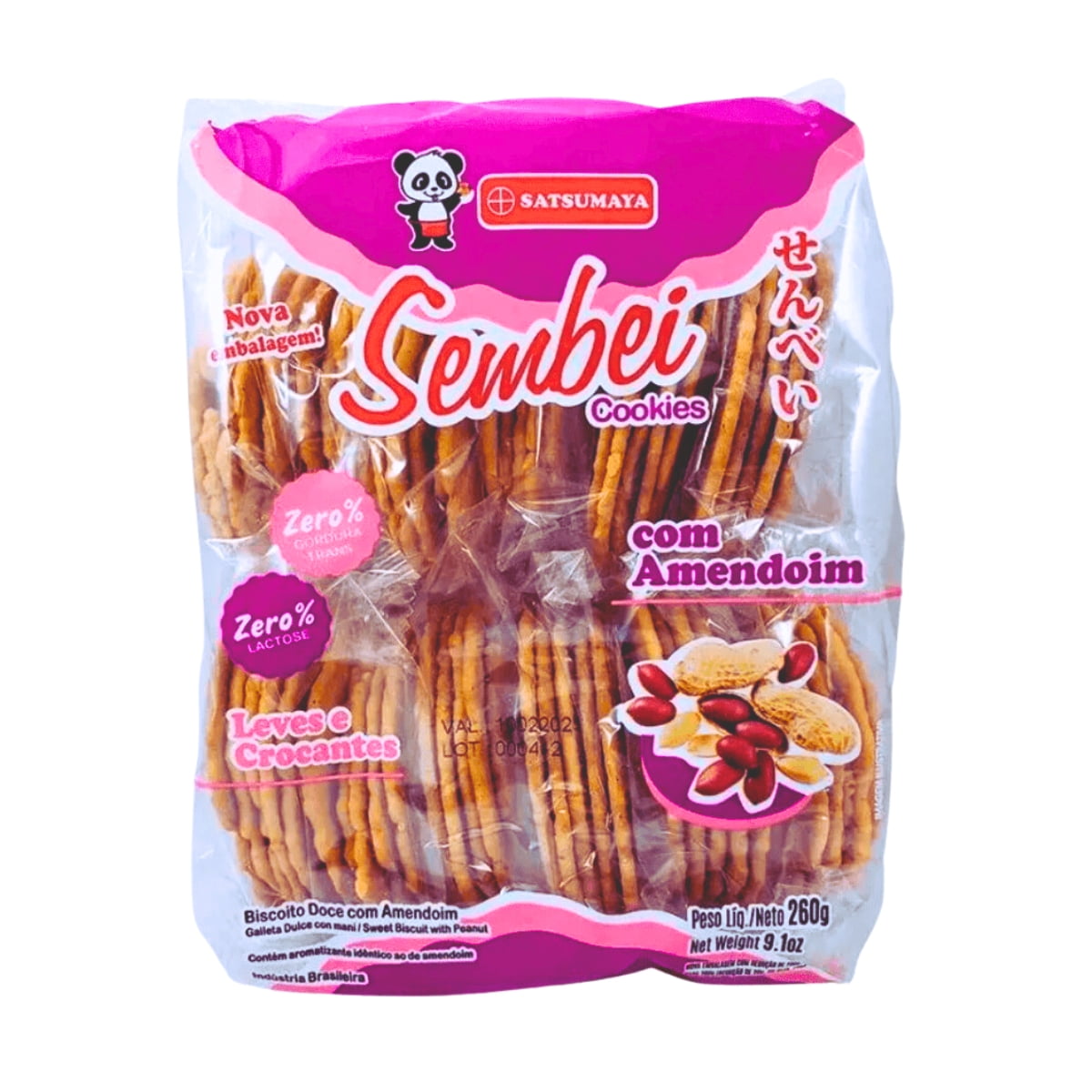 Cookies Sembei sabor Amendoim Satsumaya - 260 gramas