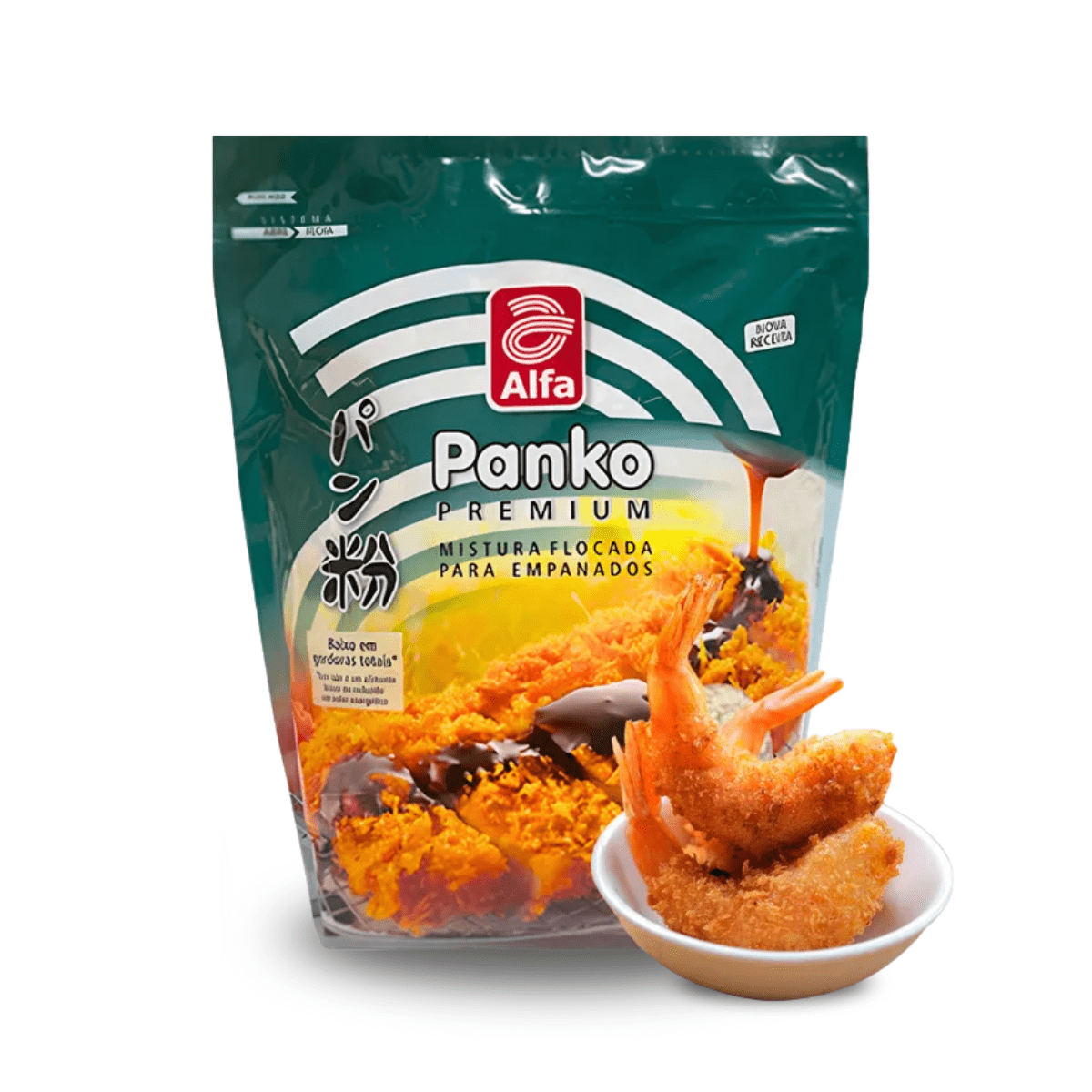 Farinha Panko Premium Alfa Mistura Flocada para Empanados - 500 gramas