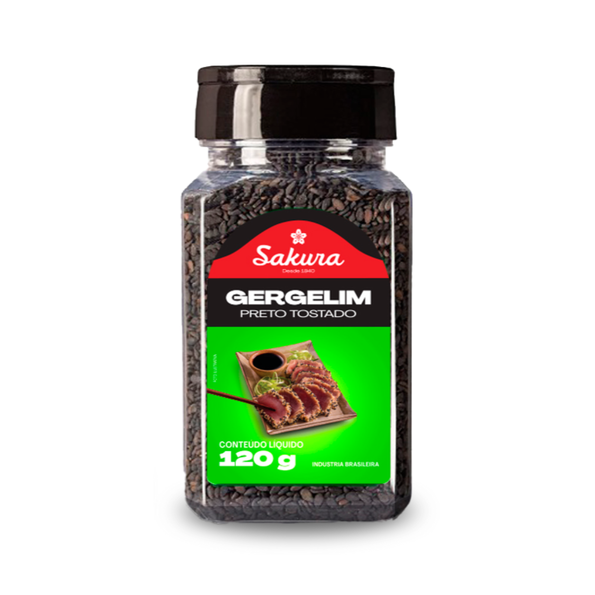 Gergelim Preto Tostado Kuro Goma Sakura Pote - 120 gramas