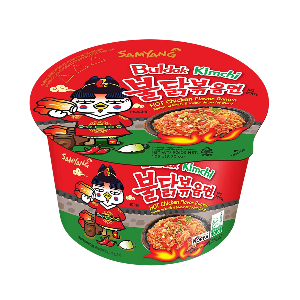 Kit Lamen Hachi8 Box Big Bowl Buldak - 7 copos - Hachi8