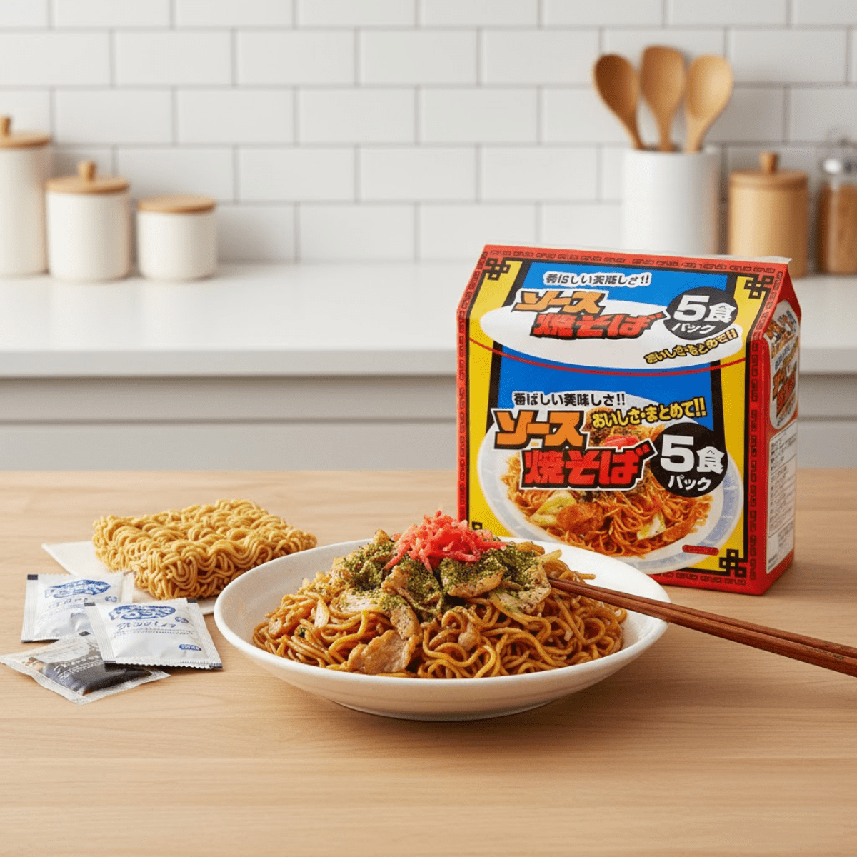 LUMINA Asahi KASEI 584440 2個セット Kit Lamen Japonês Yakisoba com Tempero Sunaoshi - 82g x 5 unidades