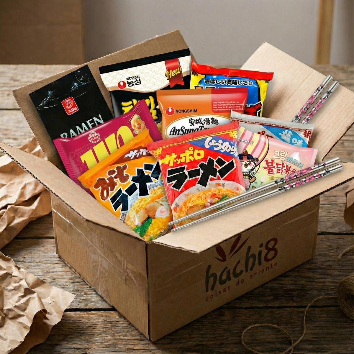 Kit Lamen Promoção Black Friday - 2 Pares Hashi Inox Brinde