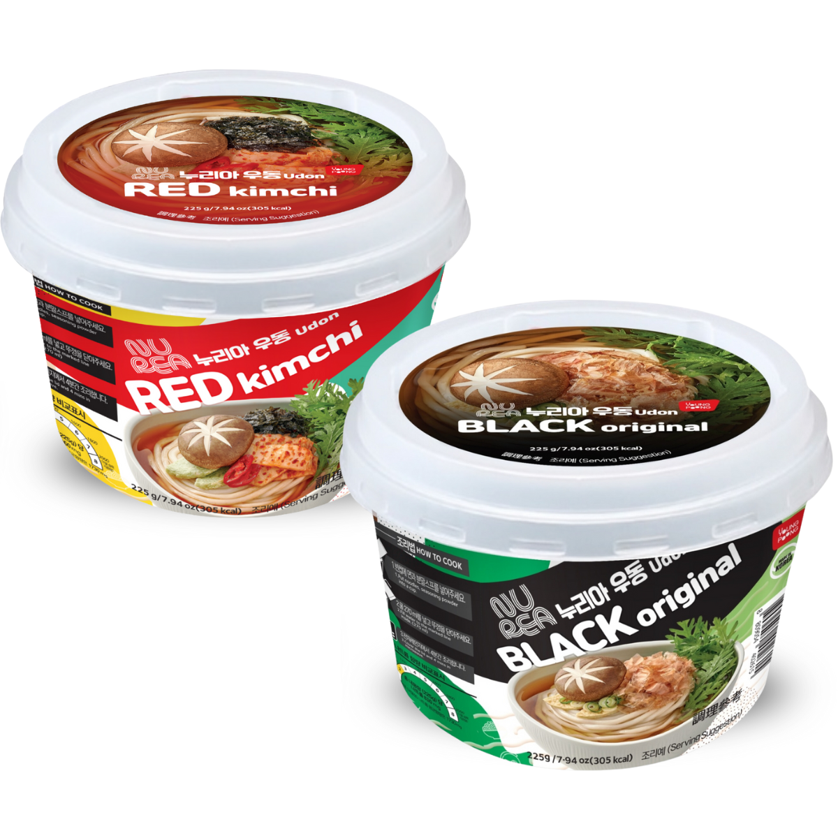 Kit Macarrão Coreano Bowl Nurea Udon 225 gramas - 2 Sabores