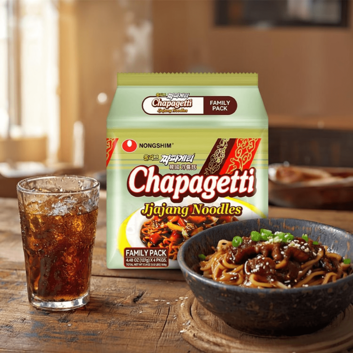 Kit com 5 Lamen Coreano Chapaghetti Não Apimentado - 5x140g