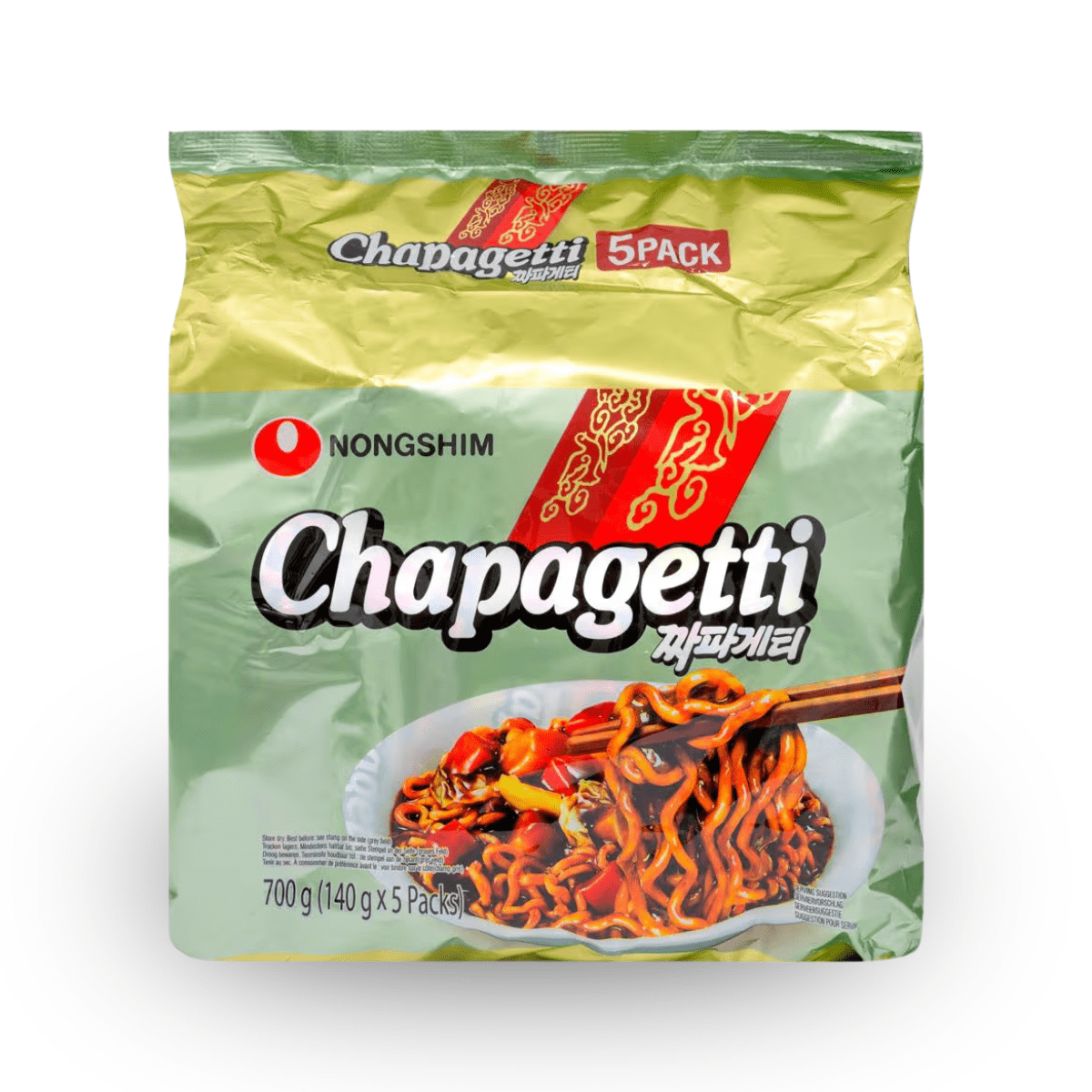 Kit com 5 Lamen Coreano Chapaghetti Não Apimentado - 5x140g