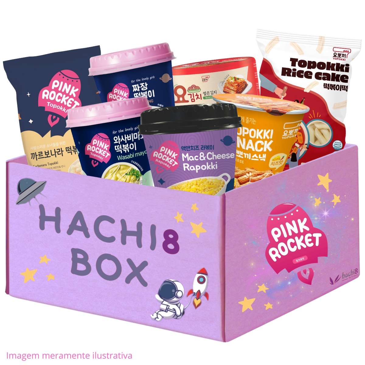 Kit Produtos Coreanos Especial Pink Rocket - 7 itens