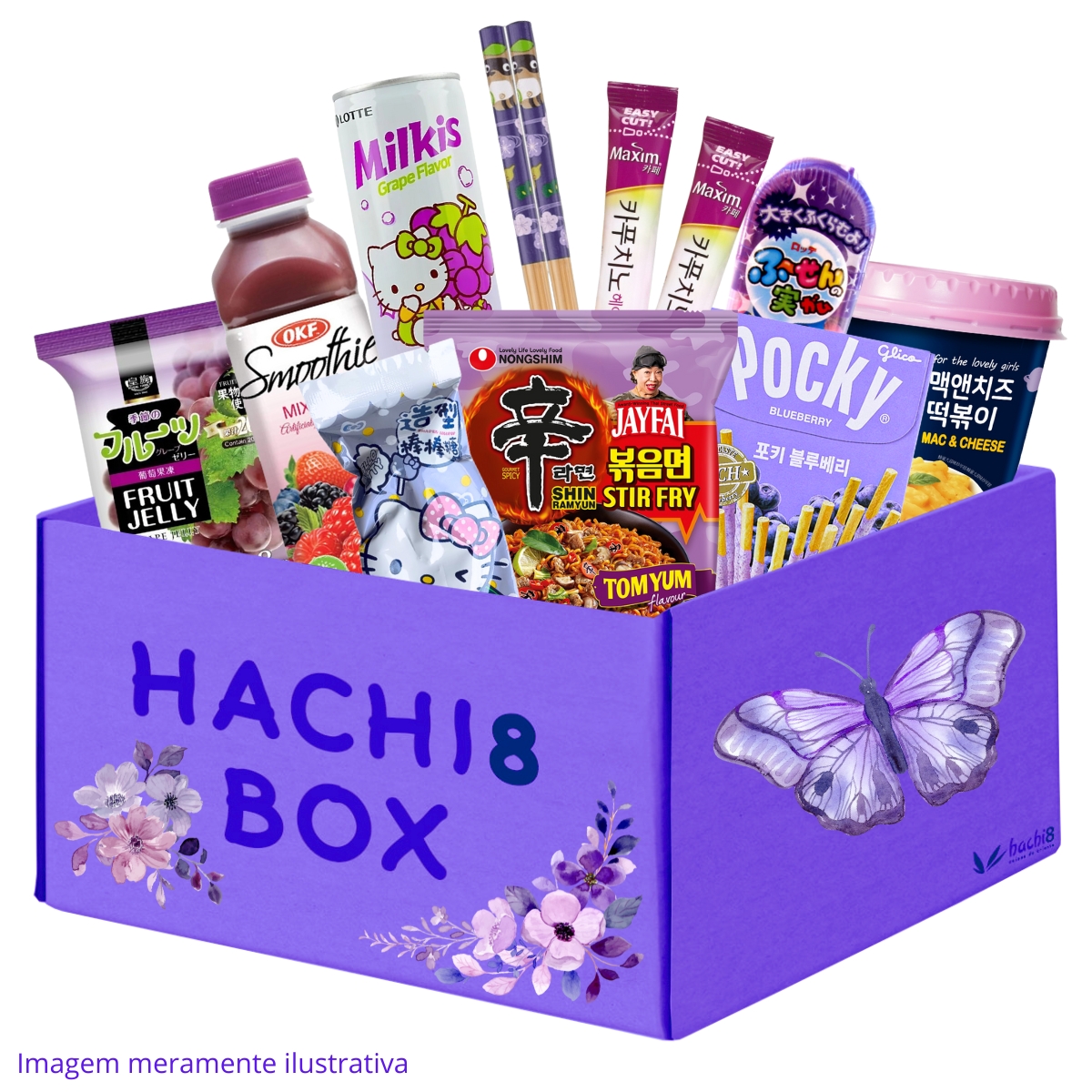 Kit Produtos Orientais Hachi8 Box - Versão Comemorativa Produtos Cor Roxa 3
