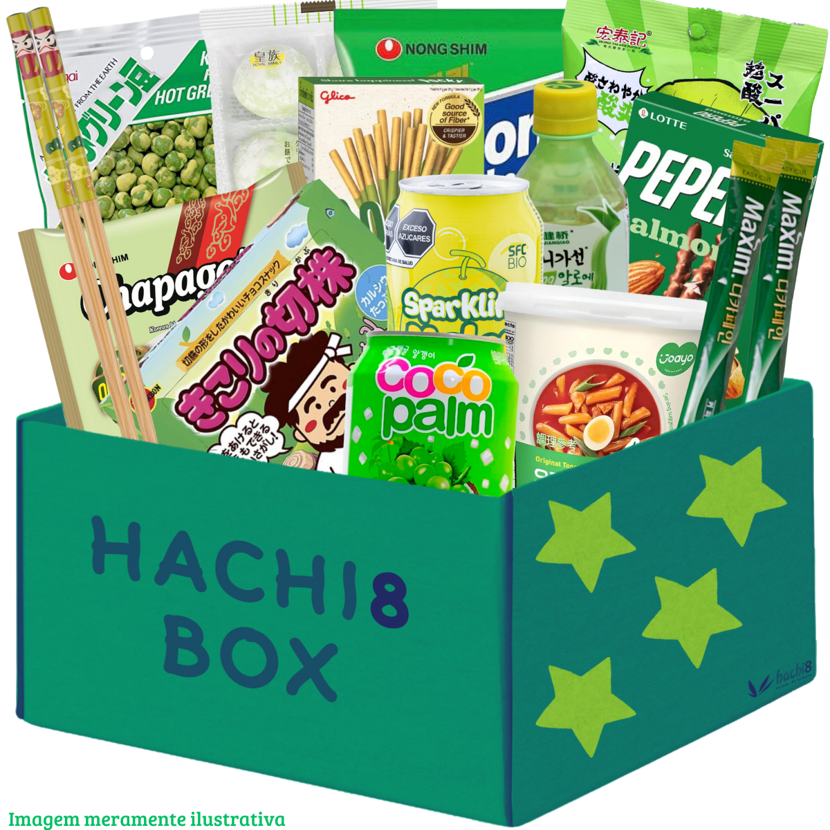 Kit Produtos Orientais Hachi8 Box - Versão Comemorativa Produtos Cor Verde 5