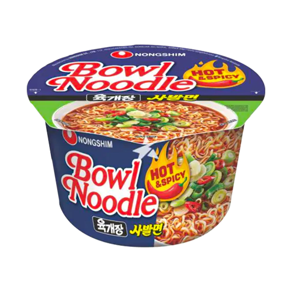 Lamen Coreano Yuguejang Bowl Noodle Soup Nongshim Hot & Spicy - 100g