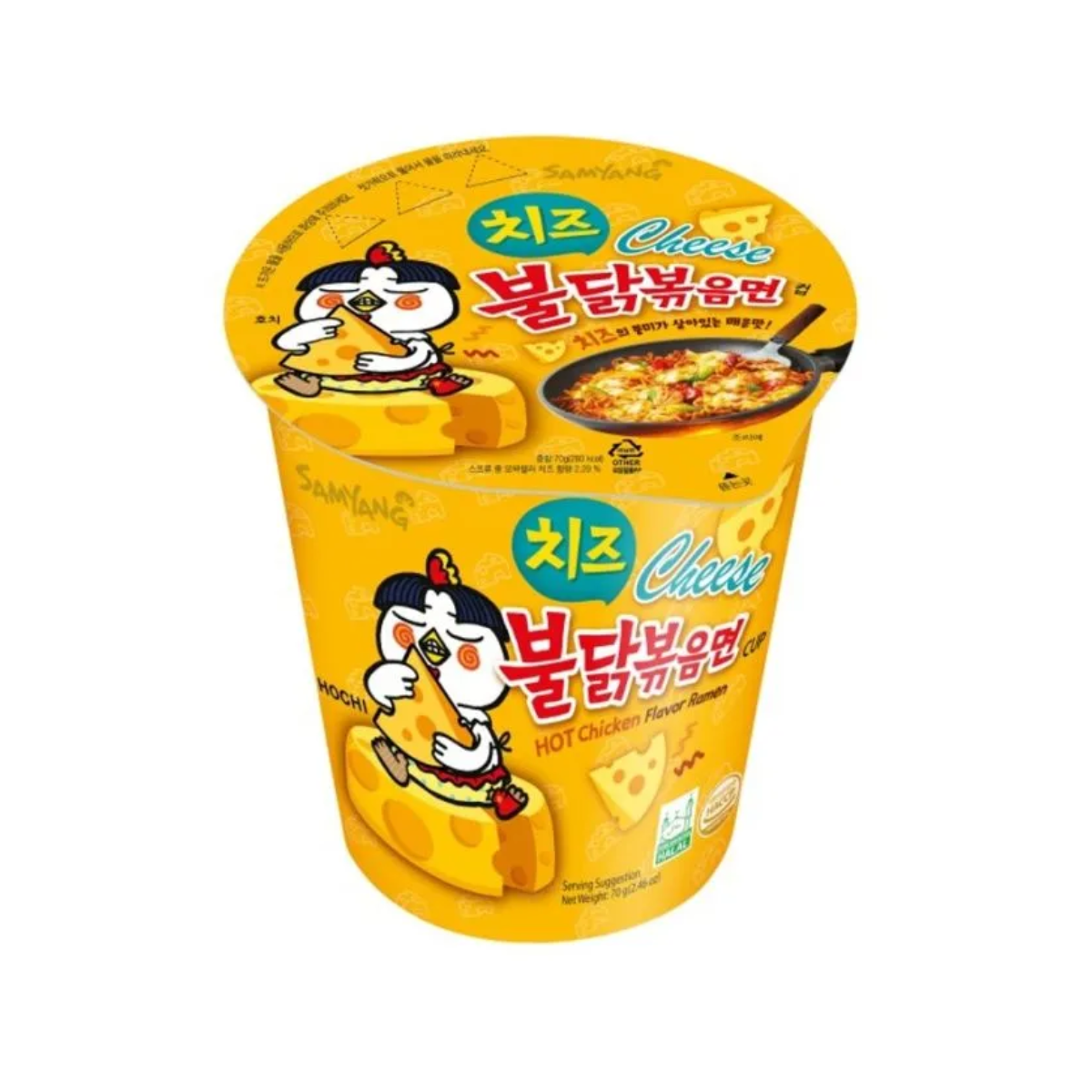 Lamen Coreano Copo Super Picante Frango e Queijo Samyang - 70g