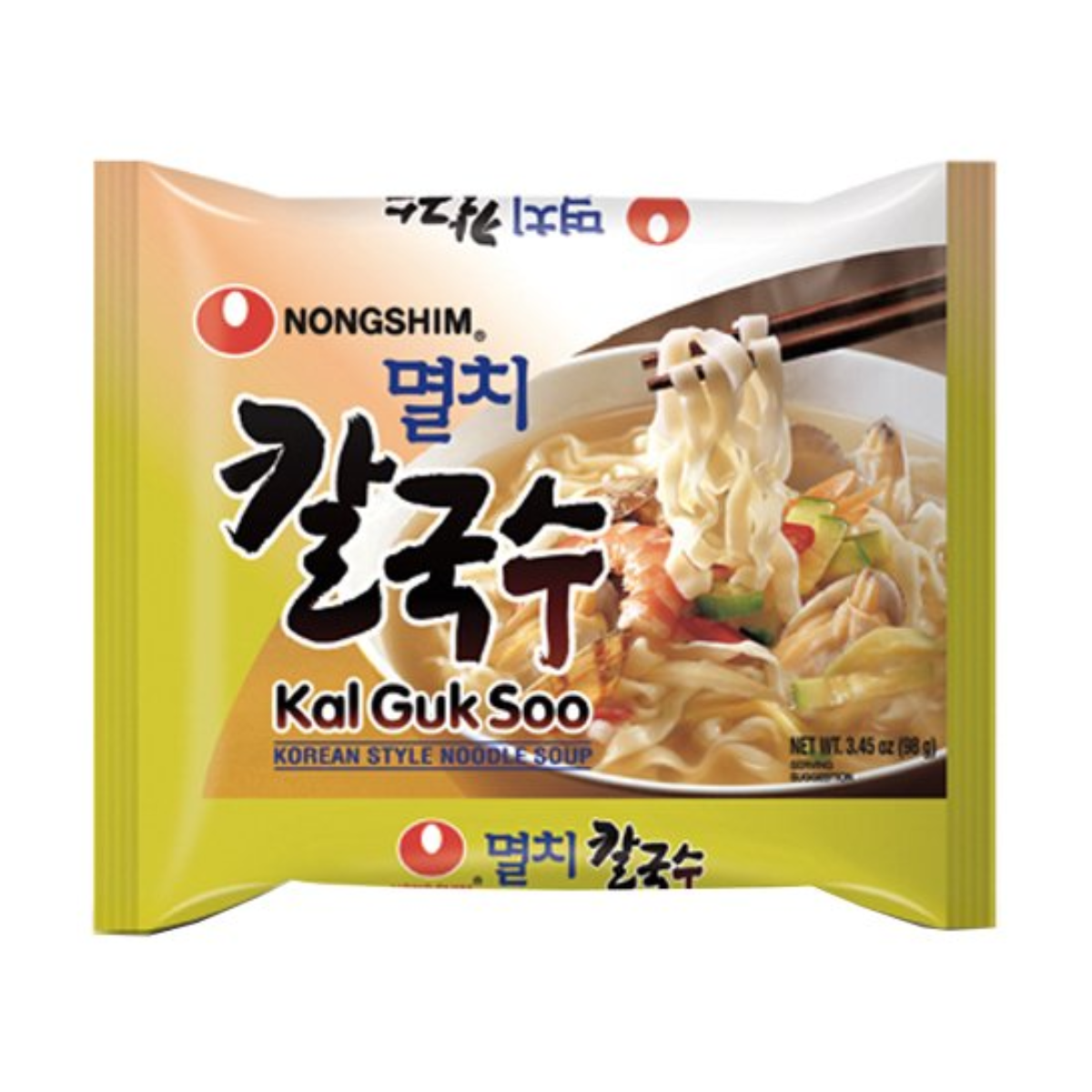 Lamen Coreano de Anchova Kal Guk Soo Não Frito Nongshim - 98 gramas