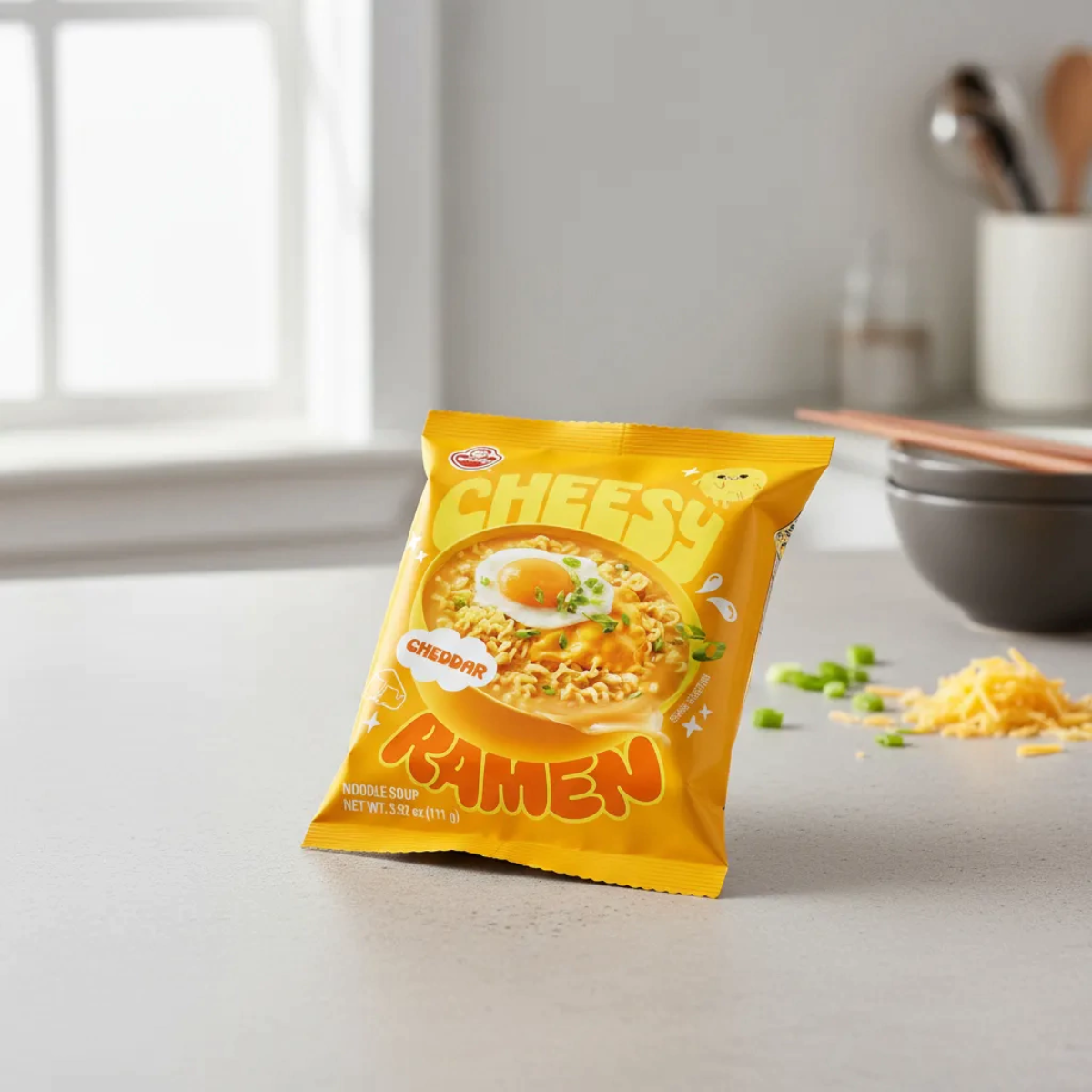 Lamen Coreano Otoki Cheesy Ramen Sabor Cheddar - 111 gramas - Hachi8