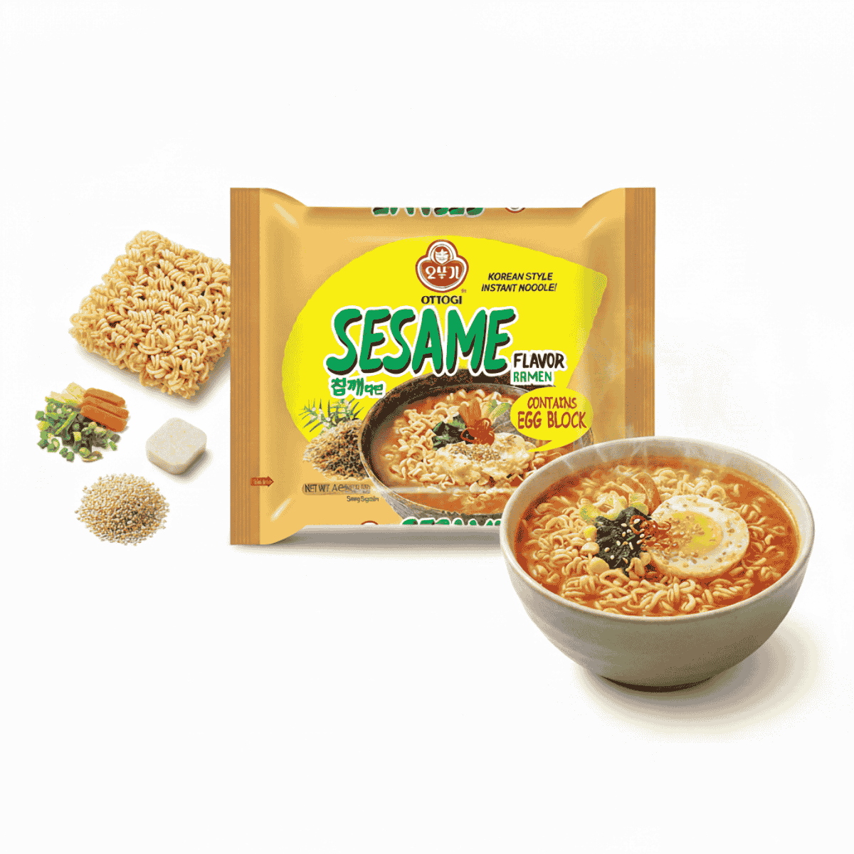 Lamen Coreano Sabor Gergelim Sesame - 115 gramas - Hachi8